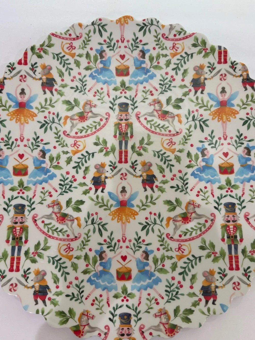 Cupcakes And Cashmere At Home Christmas Nutcracker Melamine 15” Platter Holiday
